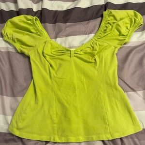 Vixen by Micheline Pitt Chartreuse Powder Puff Small